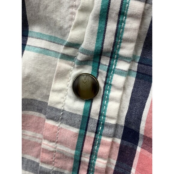 US Expedition Mens Button Up Shirt Pearl Snap Pink Check Western Cowboy  XL - Picture 11 of 13